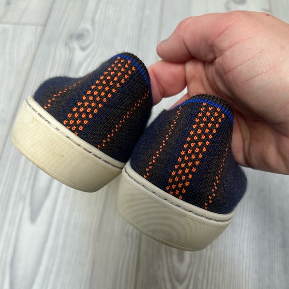 Rothy’s “The Sneaker” in Navy Herringbone Merino size 9.5 VGUC - Picture 4 of 8